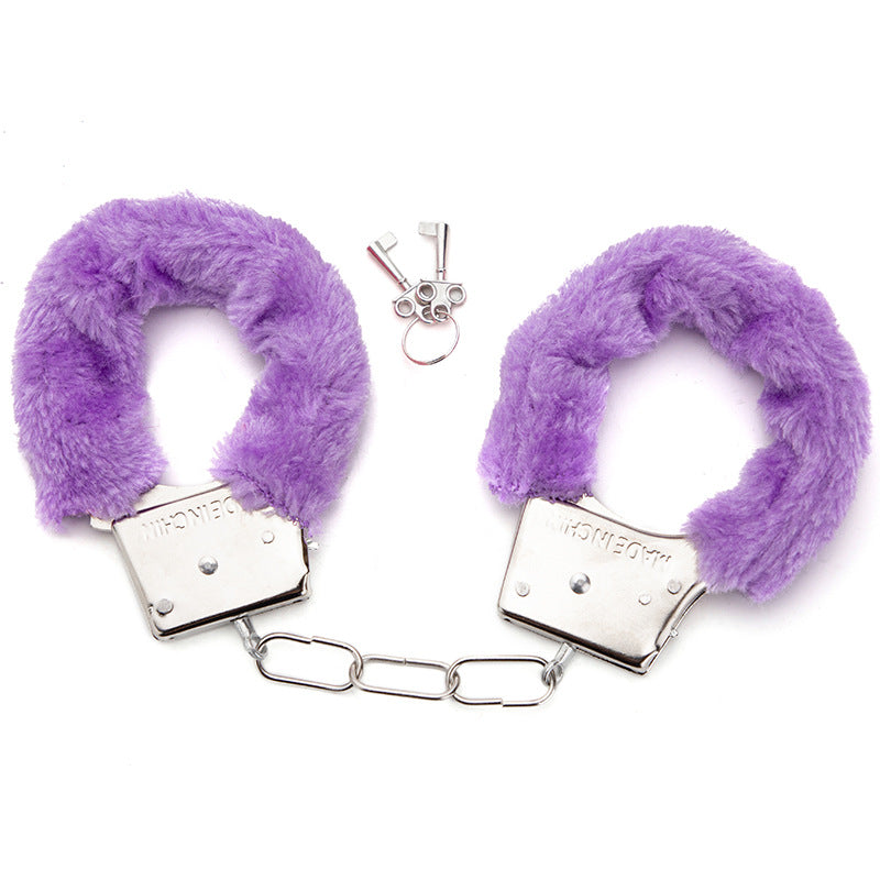 Adult sex toys metal alternative binding toy handcuffs stainless steel chain handcuffs plush handcuffs wholesale