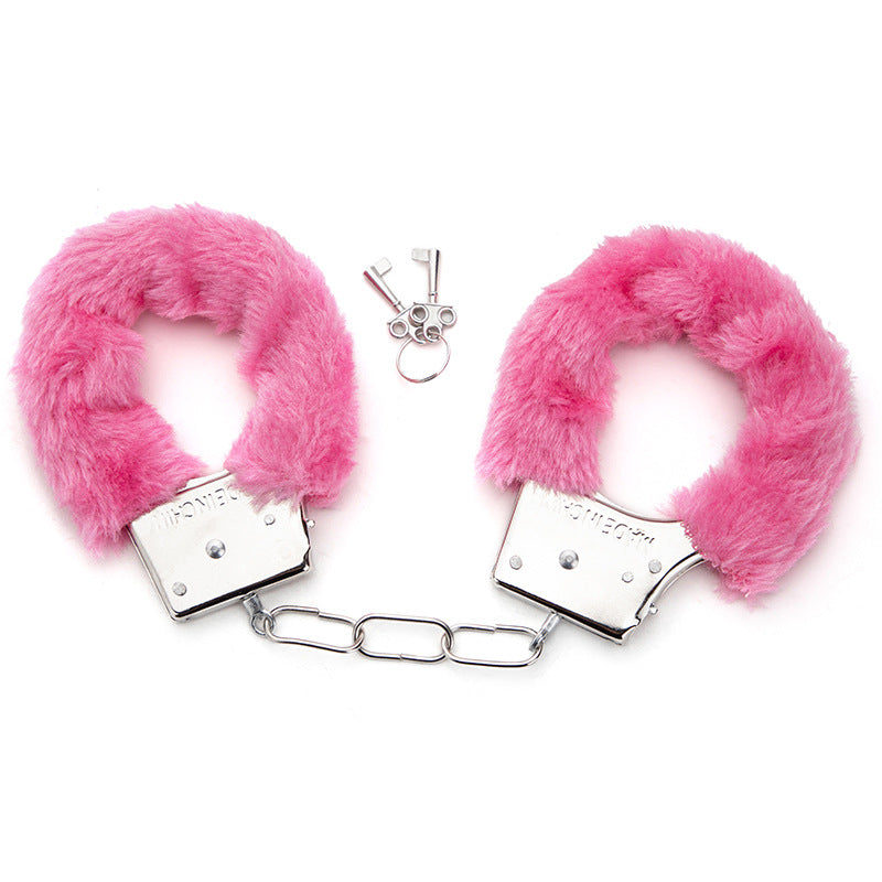 Adult sex toys metal alternative binding toy handcuffs stainless steel chain handcuffs plush handcuffs wholesale