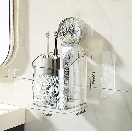 Light Luxury Style Glacier Pattern Suction Cup Shelf