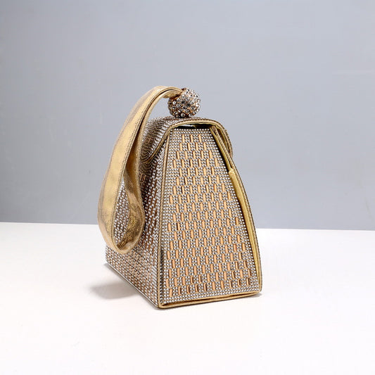 Fashion mini bag with diamonds new style triangle bag