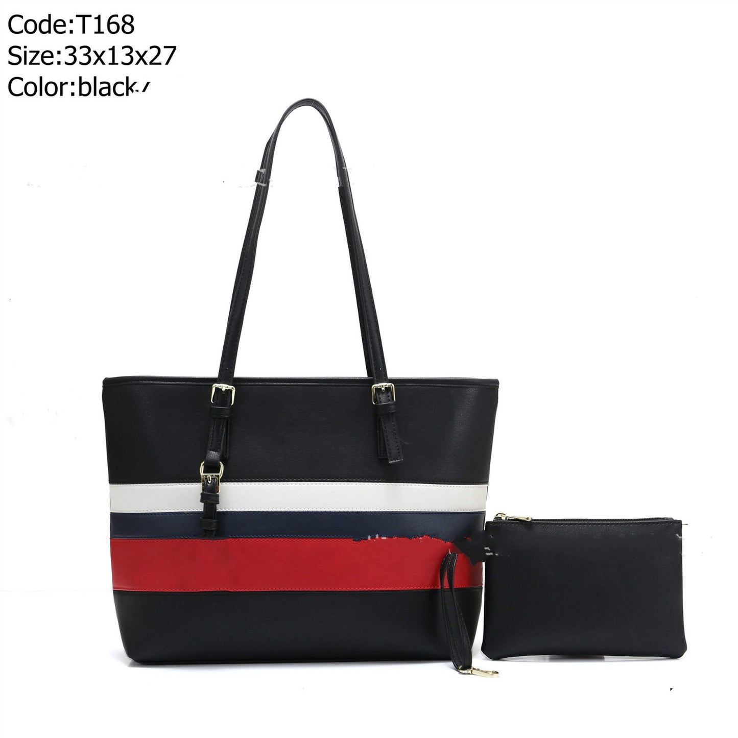 Large capacity color matching shoulder bag, women's bag, fashion handbag