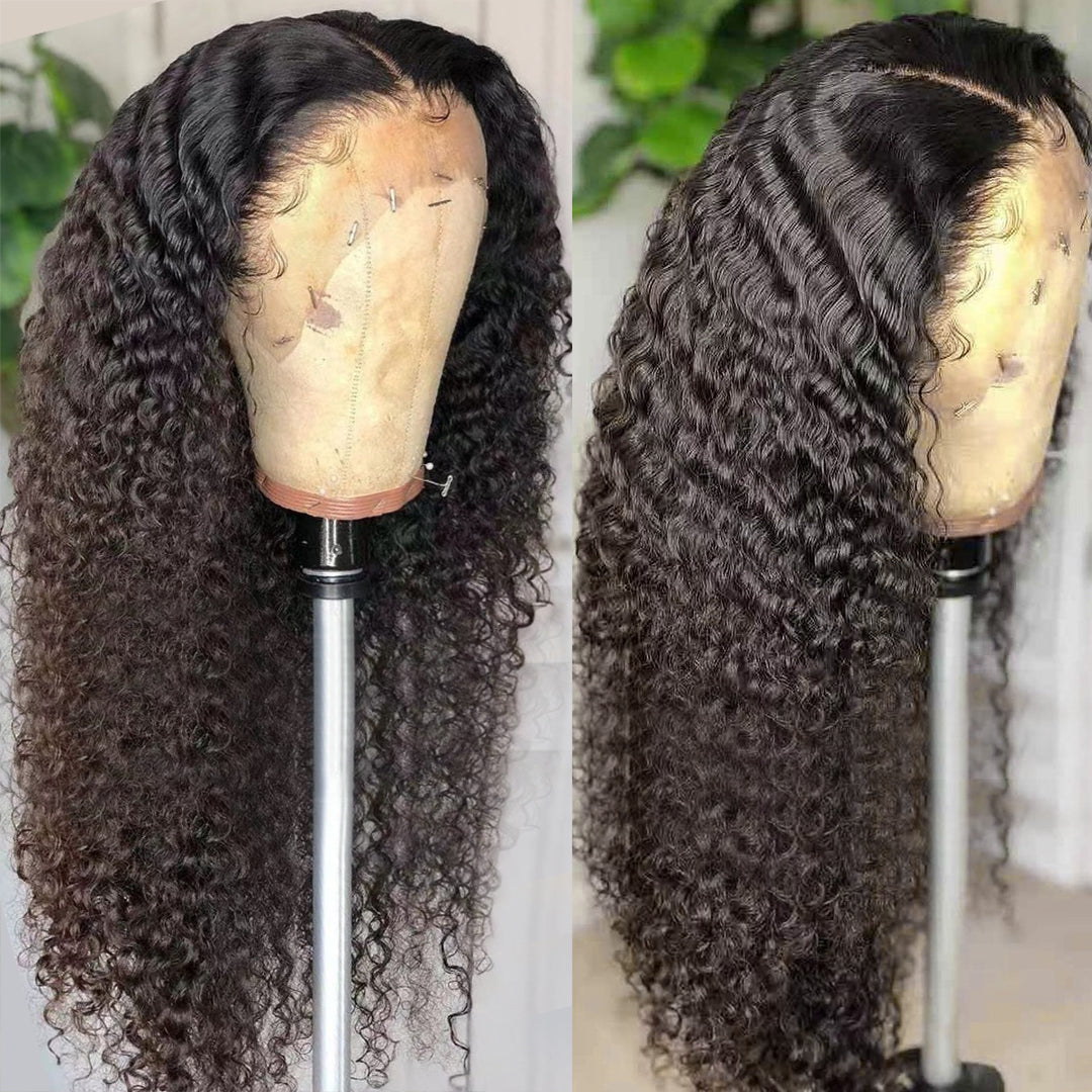 Deep Wave T Part Frontal Wig Human Hair.